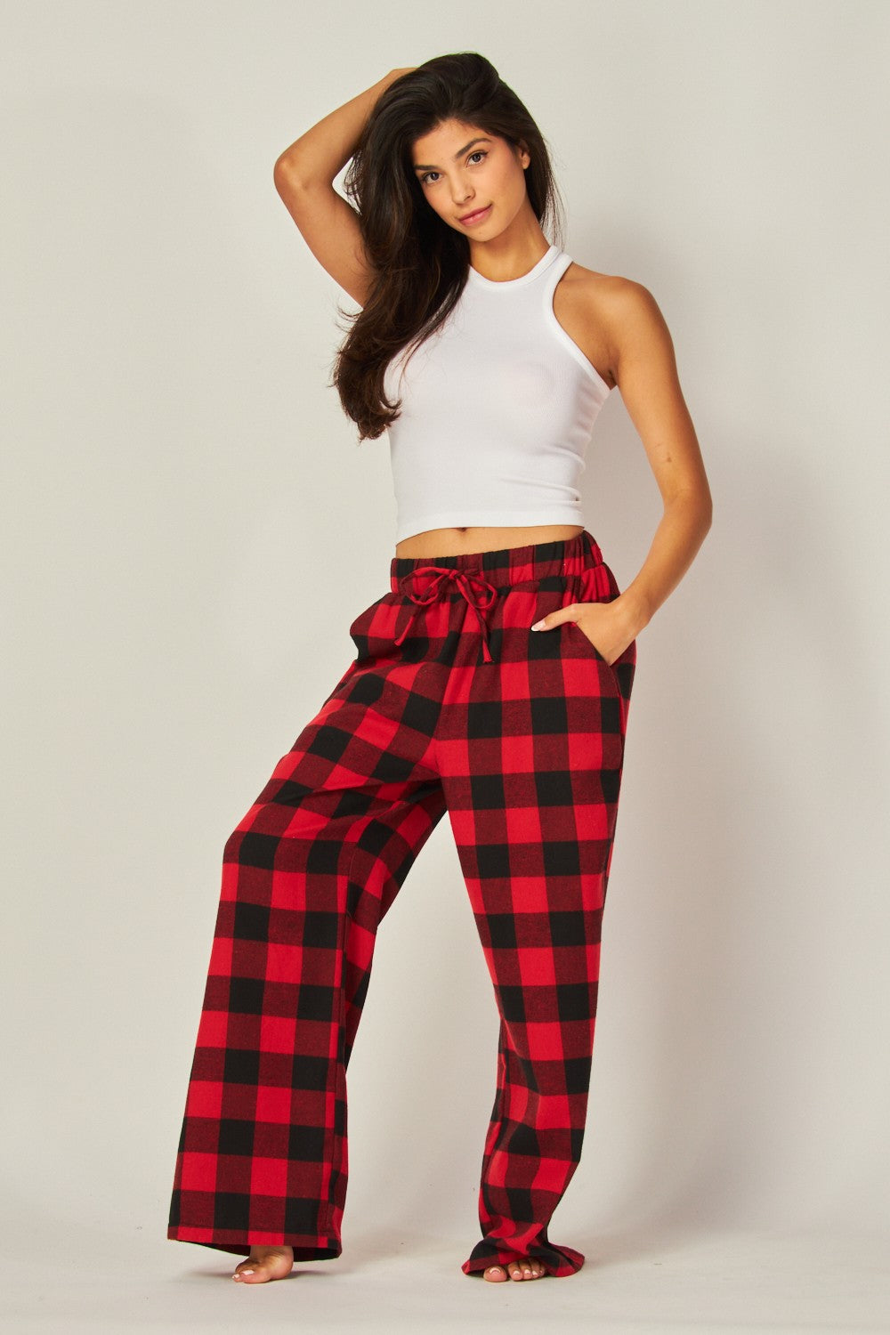 Red/Black Checkered Pants