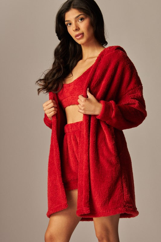 Red, 3 Piece Pajama Set