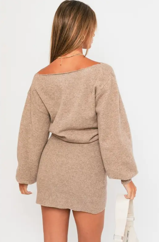 Taupe Sweater Dress