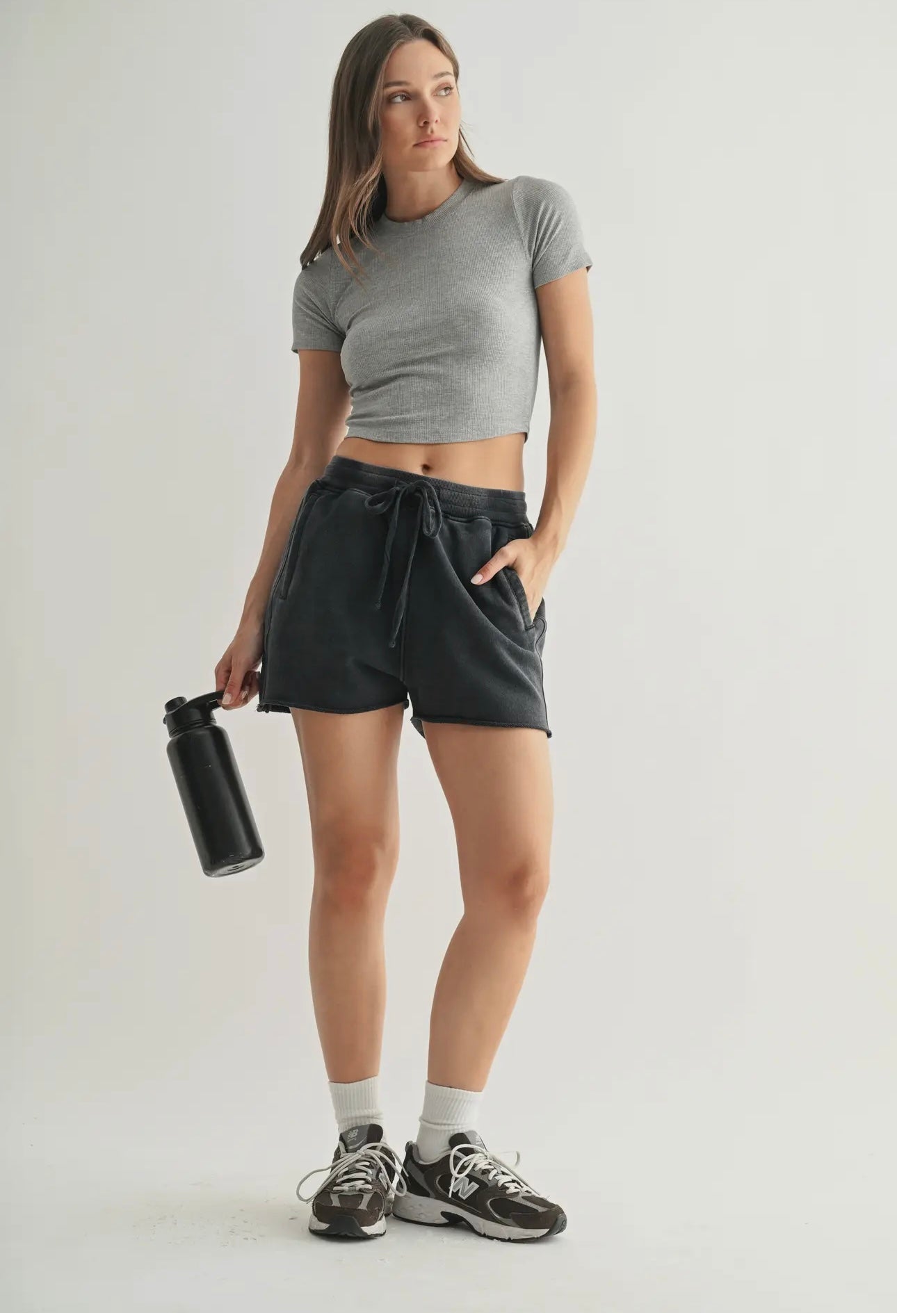 Heather Ribbed Tee