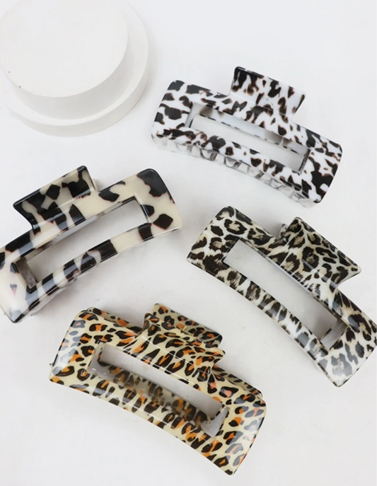 Cheetah Claw Clips