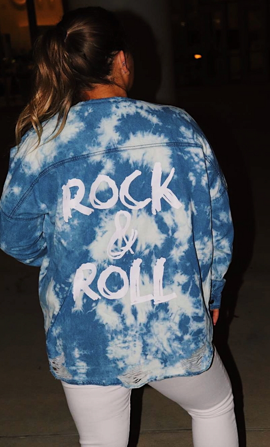 Rock & Roll Jacket (Blue Tie Dye)